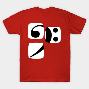 Bass clef for bassist and bassist T-Shirt